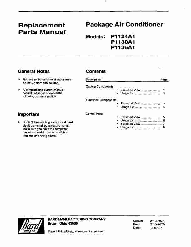 Bard Air Conditioner P1124A1-page_pdf